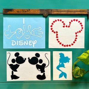 💝 FREE W/ PURCHASE Handmade Vinyl Decals •Little Mermaid, Mickey Mouse, Minnie
